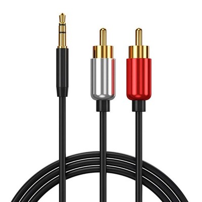 RCA Audio Cable, 2 RCA Phono to 3.5mm Headphone Jack Stereo Y Splitter Red an...