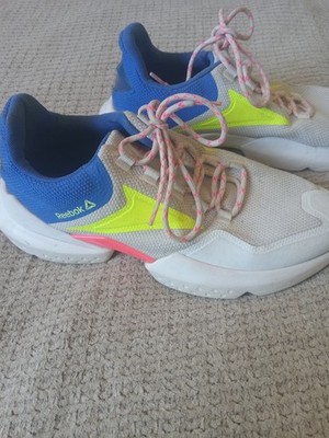 Womens 3D Ultralite Reebok Running Shoes Size 11 Pink Yellow Blue