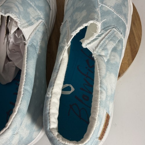 Blowfish Malibu Slip-On Shoes New Blue And White Size 10 No Box - Picture 2 of 7