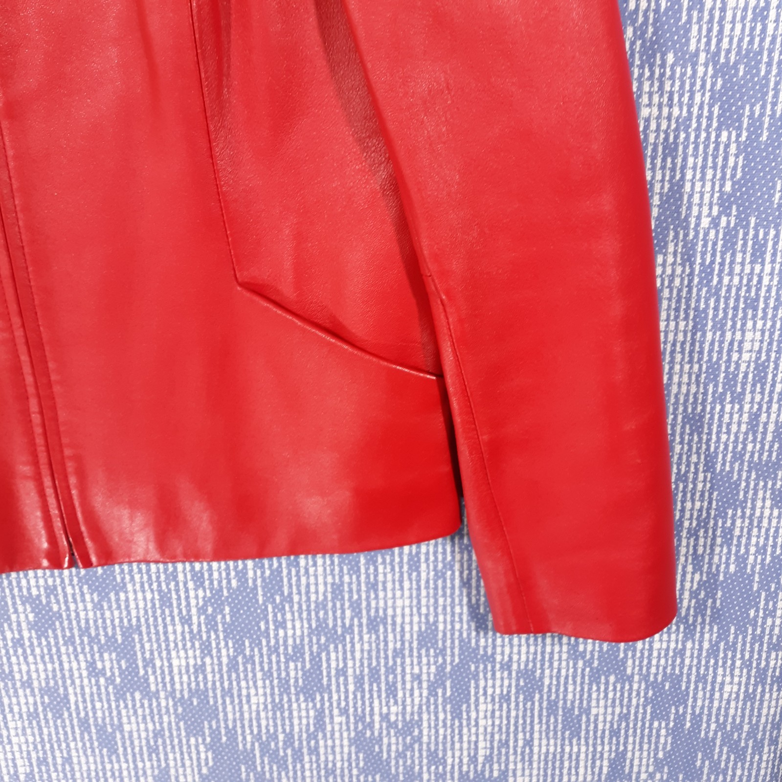 Pendleton Leather Jacket Full Zip Red Womens Size… - image 4