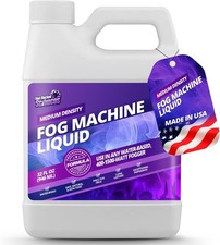 Fog Machine Liquid for Halloween Party and Events, Medium Density, 32oz