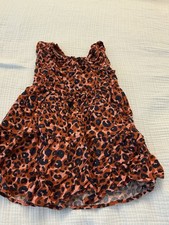 Cat  Jack Girl  s Leopard Print Dress Tiered Size XS 4/5