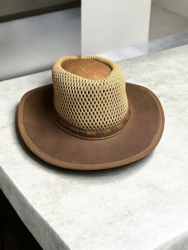 Rogue Handcrafted Leather & Mesh Safari Hat - Picture 3 of 8