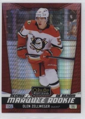 2024 O-Pee-Chee Platinum Marquee Rookies Red Prism Olen Zellweger Rookie RC 16fy
