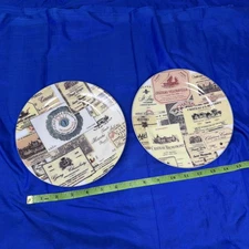Lot of 2 I. Godinger & Co Wine Label Cheese/Dessert Plate 6 1/4” New With Tags
