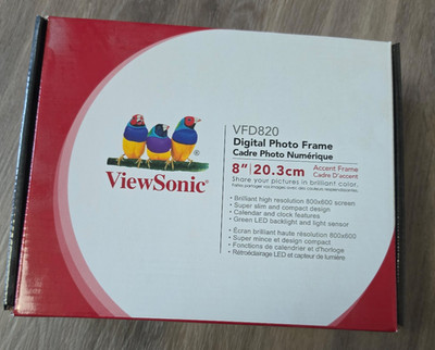 ViewSonic VFD820-50 LED 8'' Digital Photo Frame BRAND NEW - Includes power cable