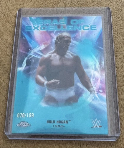 2026 WWE Topps Chrome Hulk Hogan Eras of Excellence Aqua Refractor 70/199! NICE!