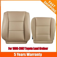For 1998-2007 Toyota Land Cruiser Driver Bottom Back Leather Seat Cover Tan