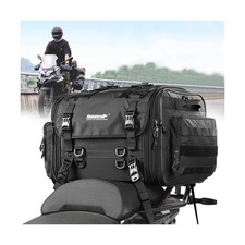 Rhinowalk Motorcycle Tail Bag Expandable Motorcycle Travel Luggage 60L Waterp...