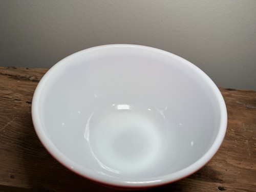 Vintage MCM Pyrex Flameglo Orange #402 1.5 Qt Nesting Mixing Bowl- EUC - Picture 4 of 8