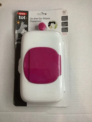 OXO Tot On-the-go Wipes Dispenser Pink,travel Dispenser New Bpa Free - Image 1 of 2