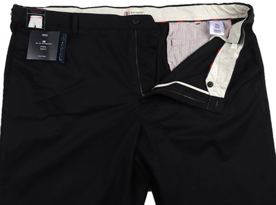 M&S Herren Marks & Spencer Schwarz Slim Hose Größe 48 Bein 33 Etikett DEFEKT