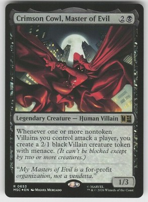 Crimson Cowl, Master of Evil 653 Commander: Marvel Super Heroes MTG Foil NM
