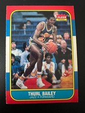1986-87 Fleer Basketball Thurl Bailey #6 Utah Jazz