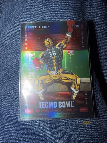BO JACKSON BATTLE ARENA TECMO BOWL LEROY BUTLER FIRST LEAP LAMBEAu RedFOIL R117