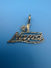 14K Solid Gold Mama Pendant Charm Mother Script Name Pendant 1 Mom