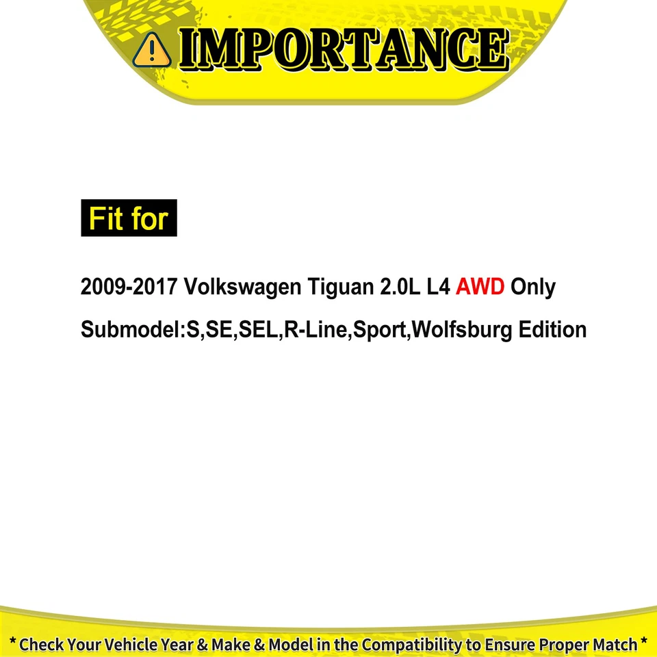 Conjunto de eje articulado eje CV par delantero AWD para Volkswagen Tiguan 2,0 L 2009-17 Foto 2 de 4