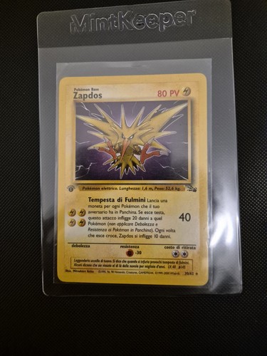 Pokemon Zapdos 30/62 Fossil 1st Edition Italian Card