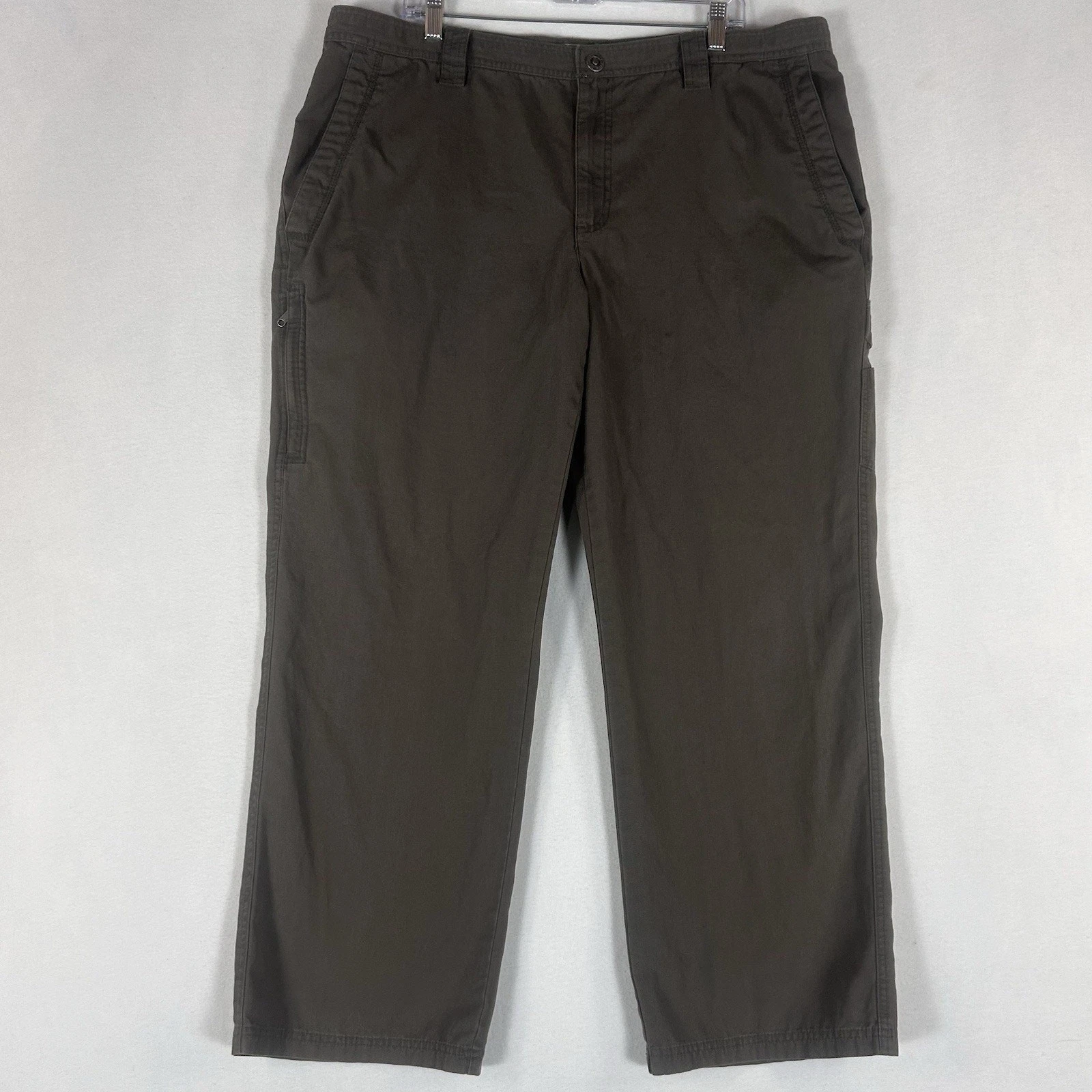 Columbia Omni Shield Cargo Pants Mens 40x30 Brown Hiking Fishing Outdoor Cotton