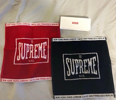 Supreme Mini Squared Box Logo Towels Pack of 2 Neu und OVP