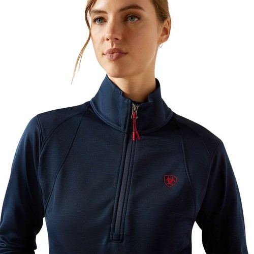 Ariat Women's Team EQ 1/2 Zip Pullover In Navy- Large - Picture 4 of 4