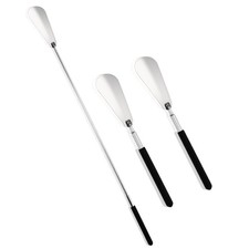 Nogeqi 2 Pack Extendable Long Handled Shoe Horn for Seniors, One Size, Black