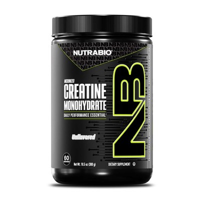 NutraBio Pure Micronized Creatine Monohydrate Powder Supplement, 300g, No