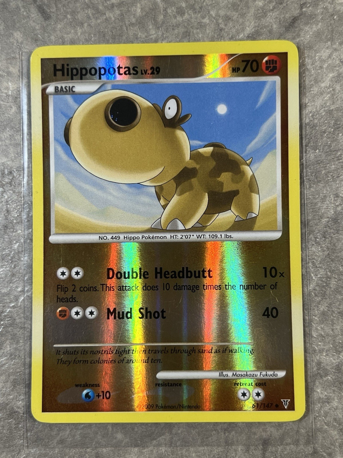 Hippopotas 61/147 Pokemon TCG Supreme Victors Reverse Holo (Lightly Played)
