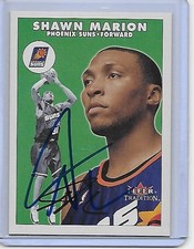 Basketball Card IP auto NBA SHAWN MARION Phoenix Suns 2000-01 Fleer Tradition