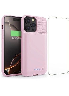 Akku Hülle für iPhone 16 Pro Max, Leistungsstark 8600mah Ultra-Slim Tragbar Erweitert