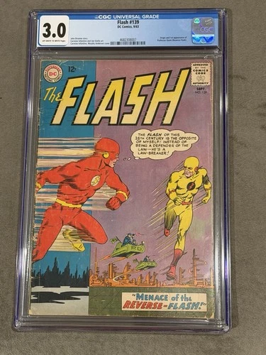The Flash #139 CGC Graded 3.0 1st ~ Appearance Reverse-Flash ~ Prof. Zoom ~ 1963