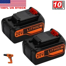 2Pack FOR Black & Decker 5.0Ah 20V LB2X4020 Battery 20V MAX Lithium LBXR20 LBX20