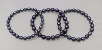 Honora Freshwater Cultured Pearl Stretch Black Bracelet Set Bridal Honora Freshwater Cultured Pearl Stretch Black Bracelet Set Bridal