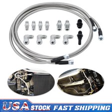 Fit For Th350 700r4 Th400 Ss Braided Transmission Cooler Hoses Lines 70 Length