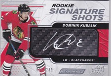 19-20 Upper Deck Engrained Dominik Kubalik /249 Auto Rookie Signature Shots 2019