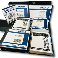 Ford Tw25 Tw35 Tractor Service Parts Operators Manual Shop Repair Set Catalog