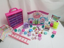 Shopkins play lot with figures fashion boutique display case cars accessories