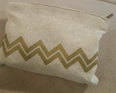 Sephora cloth makeup bag zig zag design