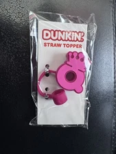 Limited Edition Dunkin Dunqueens Iced Coffee Cup Straw Topper Cute Gift Rare!