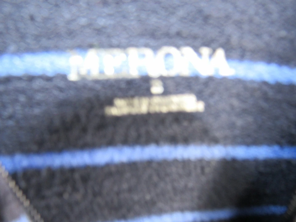 Merona Jacket Size 3 Blue Striped Hoodie Open Zipper Long Sleeve Drawstring - Image 2 of 3