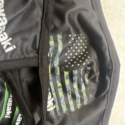 【あき】4本セット 1-3 PK Of Kawasaki OEM Face Masks Black Logo & Print PN #K001-4088