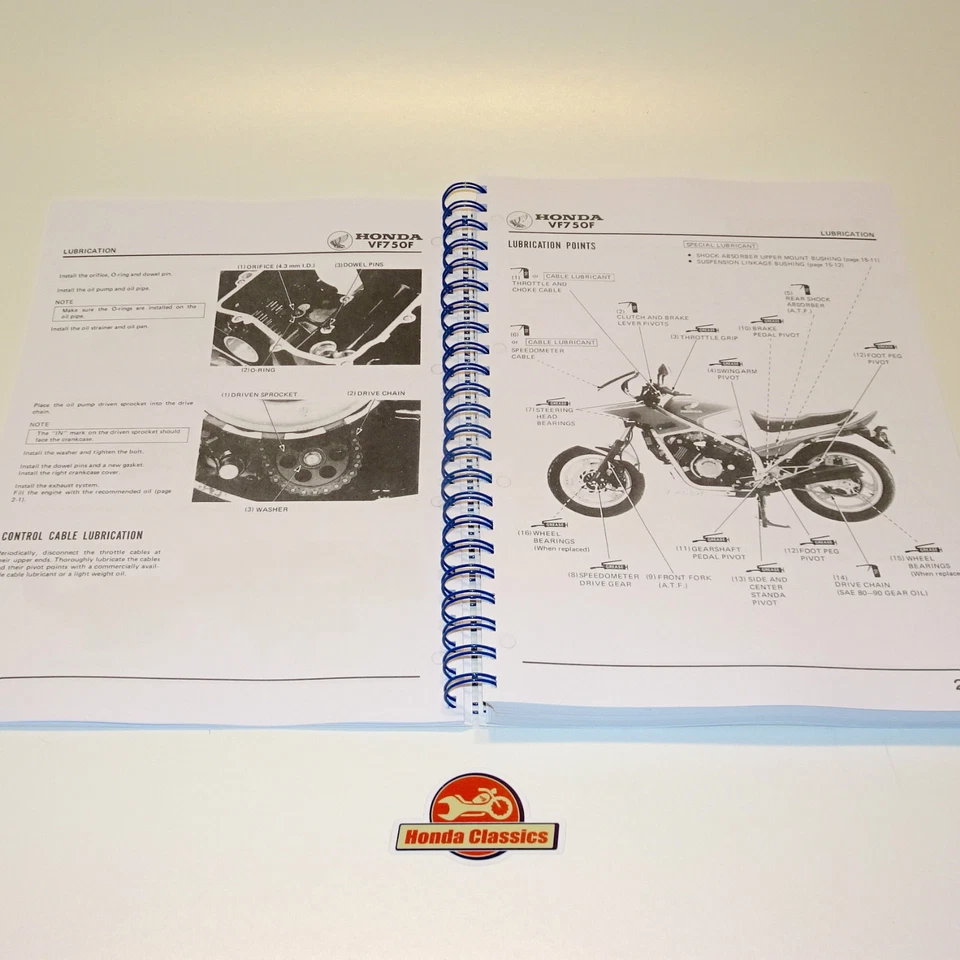 Honda VF750F V4 1980s Factory Workshop Shop Manual Book. Reproduction. HWM046 - Image 3 of 4