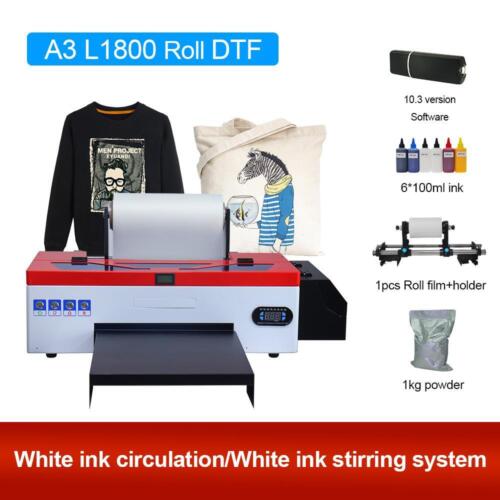 A3 DTF Printer Roll Machine Direct Transfer DTF L1800 DX5 Heat T-Shirt Printing - 第 1/14 張圖片