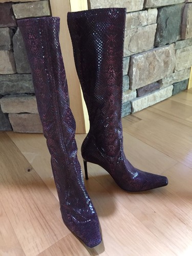 Casadei Stiletto Knee High Snake Skin 
