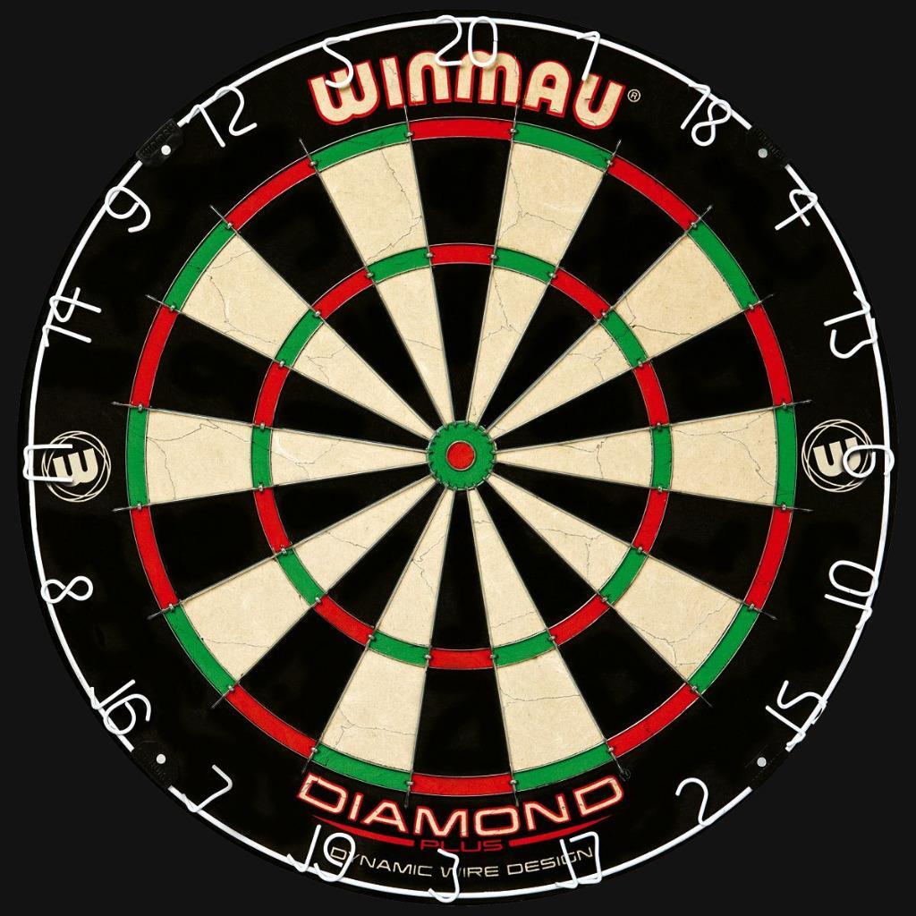 WINMAU DIAMOND PLUS - Staple-Free Bullseye PROFESSIONAL DART BOARD