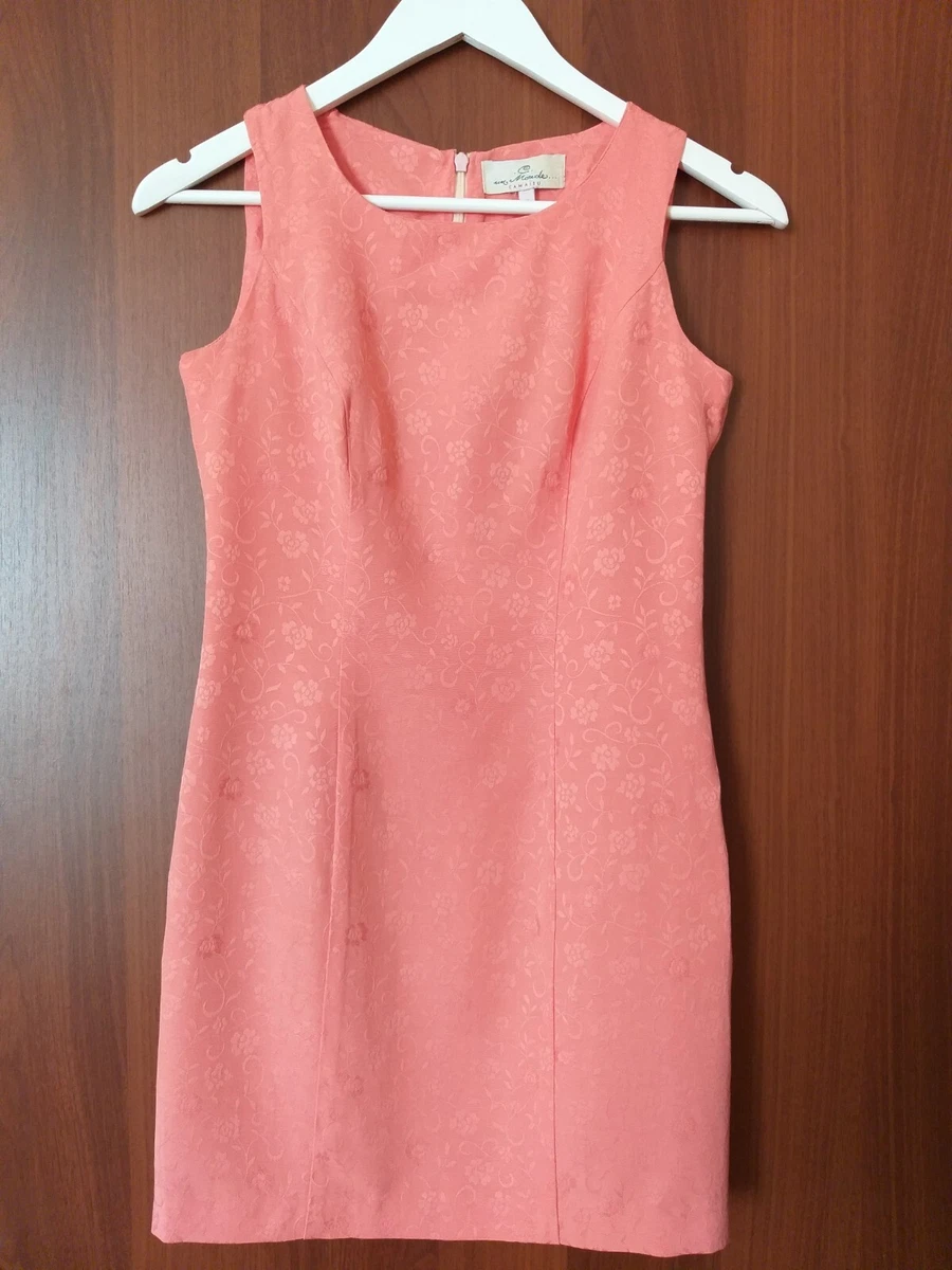 Women s Cama eu dress salmon flowers short tight sleeveless EUR 36