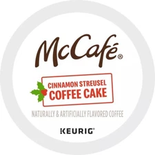 McCafe Cinnamon Streusel Coffee Cake Coffee, Bulk Box of 60 - Bulk Stock