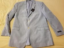 Mens New Saddlebred Sports Jacket 46L Blue Co...