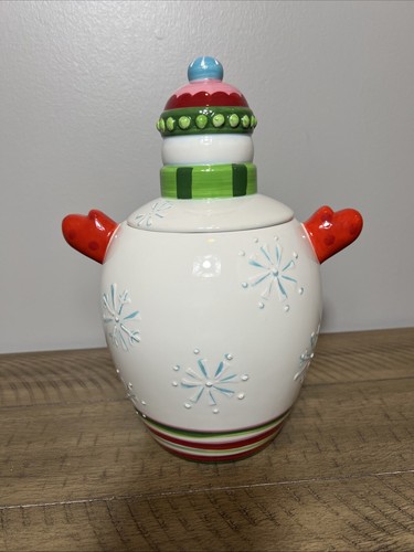 Jay Import Pupazzo di Neve "Biscotti Dolci Zucchero" Barattolo Biscotti Decorazione Natale Regalo Inverno - Foto 3 di 8