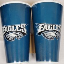 NFL Philadelphia Eagles Plastic Tumblers, NEW Set of 2